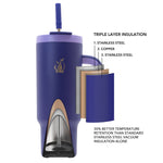 SUBZERO® CHILL’N 40 Ounce Imperial Tumbler with Straw and Handle, Copper Lined Stainless Steel, Vacuum Insulated