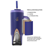 SUBZERO® CHILL’N 40 Ounce Imperial Tumbler with Straw and Handle, Copper Lined Stainless Steel, Vacuum Insulated