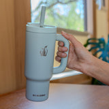 SUBZERO® CHILL’N 40 Ounce Matcha Tumbler with Straw and Handle, Copper Lined Stainless Steel, Vacuum Insulated