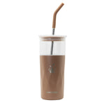 SUBZERO® Iced 22 Ounce Mocha Tumbler with Glass Inner and Straw, Copper Lined Stainless Steel, Vacuum Insulated