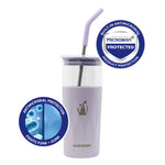 SUBZERO® Iced 22 Ounce Huckleberry Tumbler with Glass Inner and Straw, Copper Lined Stainless Steel, Vacuum Insulated