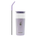 SUBZERO® Iced 22 Ounce Huckleberry Tumbler with Glass Inner and Straw, Copper Lined Stainless Steel, Vacuum Insulated
