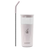 SUBZERO® Iced 22 Ounce Chai Tumbler with Glass Inner and Straw, Copper Lined Stainless Steel, Vacuum Insulated