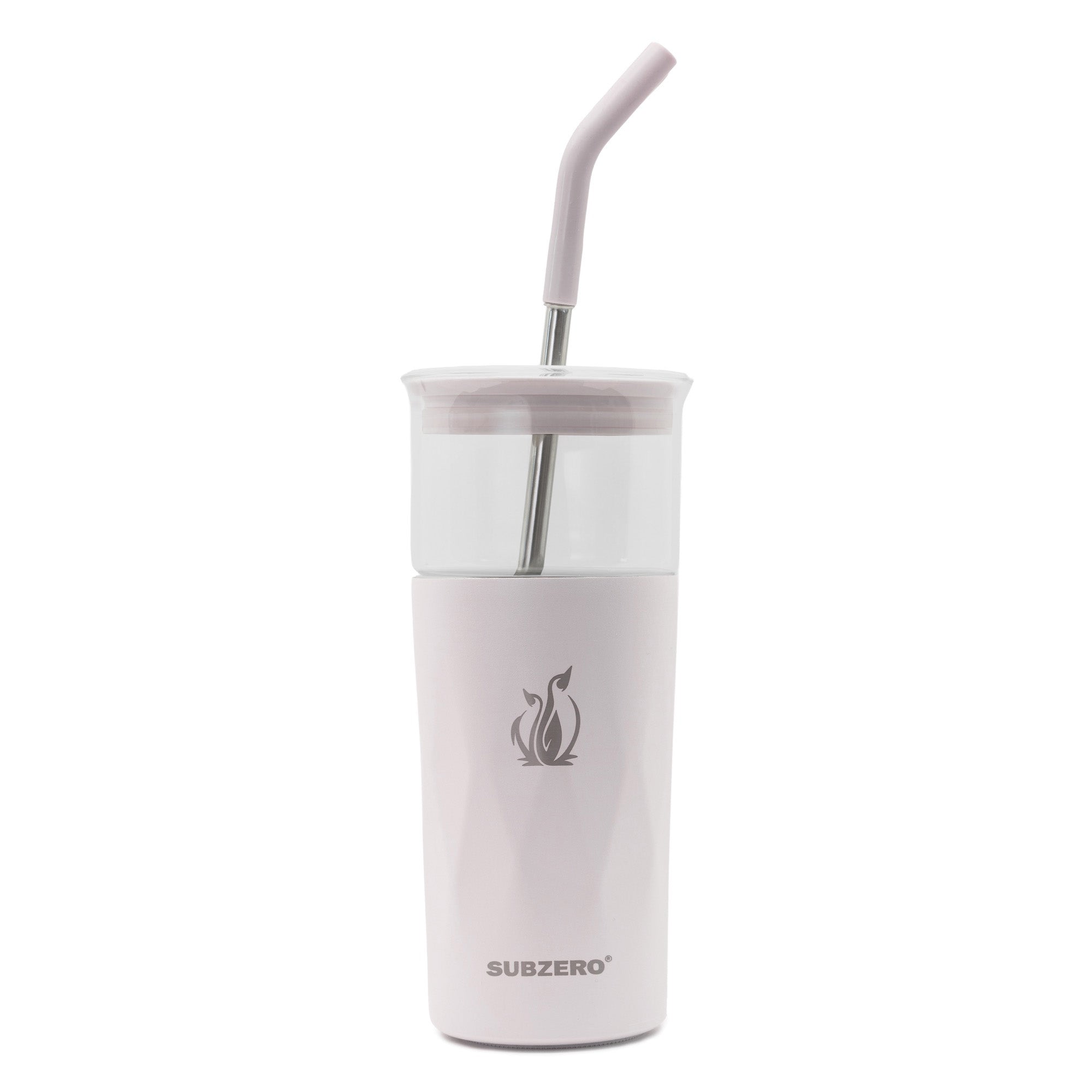 SUBZERO® Iced 22 Ounce Tumbler with Glass Inner and Straw, Copper Lined Stainless Steel, Vacuum Insulated