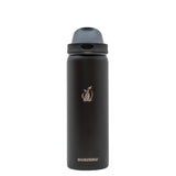 SUBZERO® DUO 32 Ounce Caviar Water Bottle with Straw and Flip Up Handle, Copper Lined Stainless Steel, Leak Proof