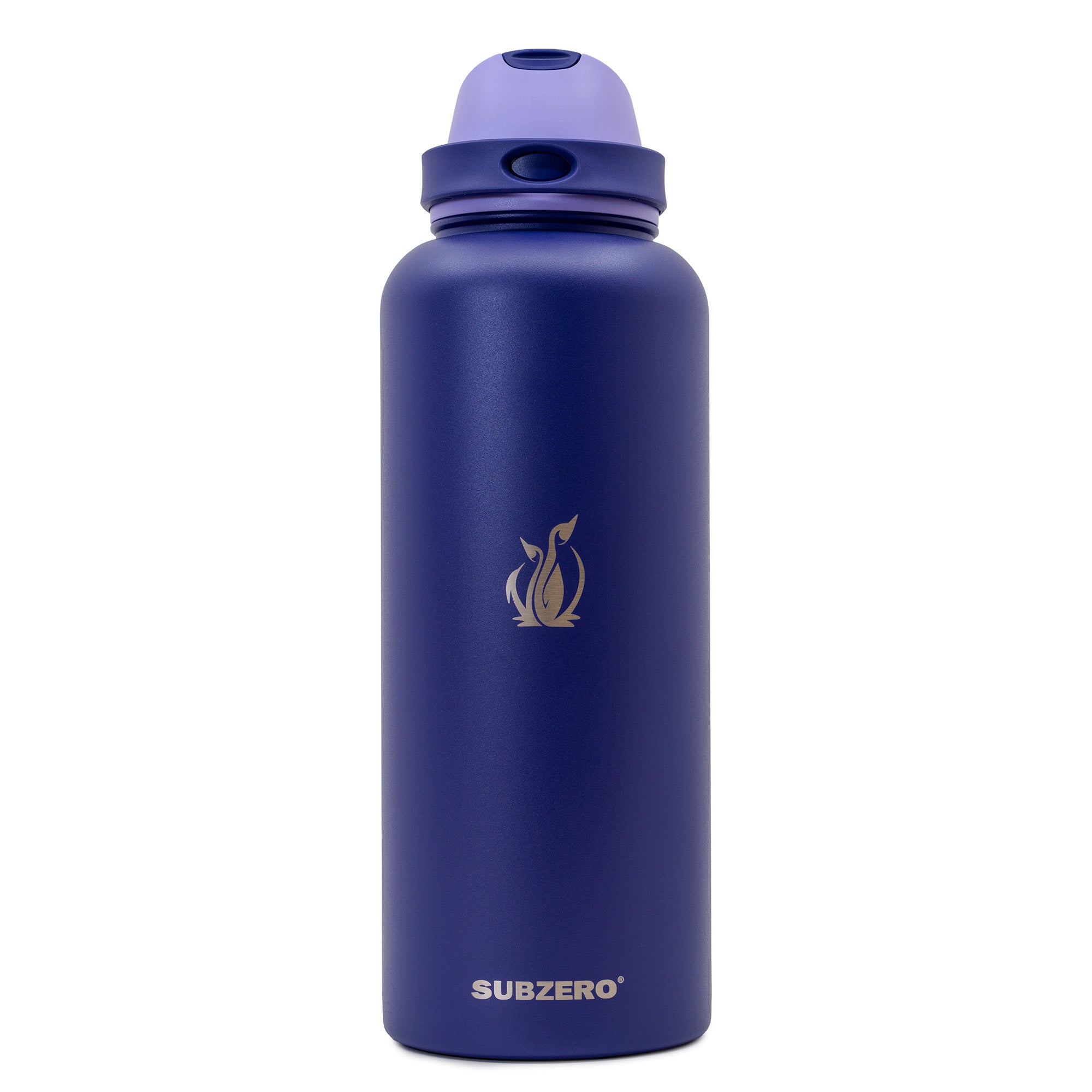 SUBZERO® DUO 64 Ounce Imperial Water Bottle with Straw and Flip Up Handle, Copper Lined Stainless Steel, Leak Proof