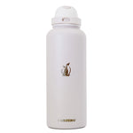 SUBZERO® DUO 64 Ounce Chai Water Bottle with Straw and Flip Up Handle, Copper Lined Stainless Steel, Leak Proof