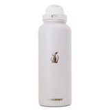 SUBZERO® DUO 64 Ounce Chai Water Bottle with Straw and Flip Up Handle, Copper Lined Stainless Steel, Leak Proof