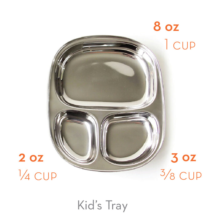 ECOlunchbox Divided Kid's Tray, Stainless Steel