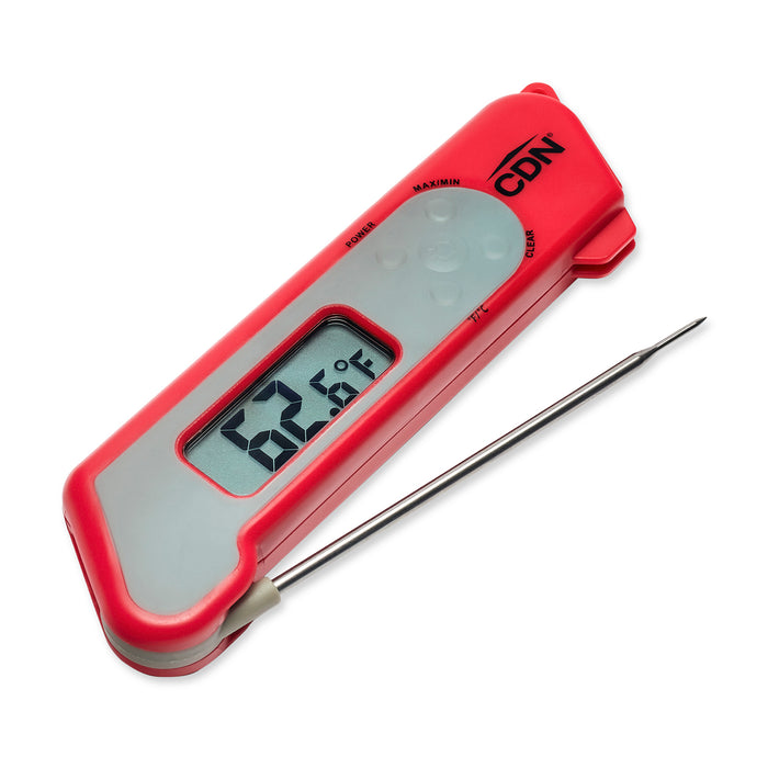 CDN ProAccurate Folding Thermocouple Digital Thermometer, Red