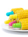 Talisman Designs Butter Baby Interlocking Stainless Steel Corn Picks, 8 Piece Set, Multi-Color