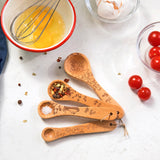 Talisman Designs Laser Etched Honey Bee Beechwood Measuring Spoons, Woodland Collection, Set of 4