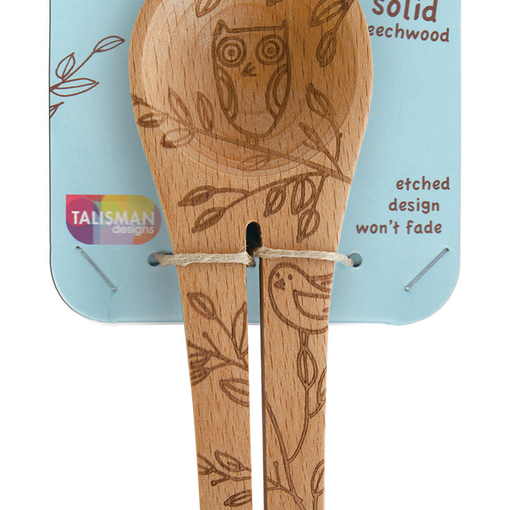 Talisman Designs Laser Etched Honey Bee Beechwood Coffee Scoop & Clip, Nature Collection