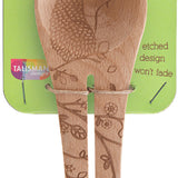 Talisman Designs Laser Etched Honey Bee Beechwood Coffee Scoop & Clip, Woodland Collection