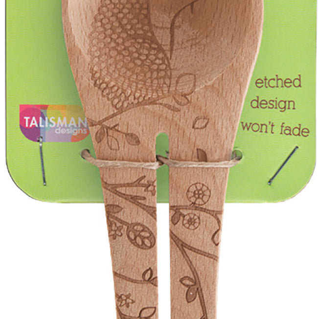 Talisman Designs Laser Etched Honey Bee Beechwood Coffee Scoop & Clip, Woodland Collection