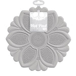 Talisman Designs Silicone Nonslip Grip Silicone Hot Pad & Trivet, Set of 1, Gray