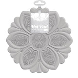 Talisman Designs Silicone Nonslip Grip Silicone Hot Pad & Trivet, Set of 1, Gray