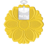 Talisman Designs Silicone Nonslip Grip Silicone Hot Pad & Trivet, Set of 1, Yellow