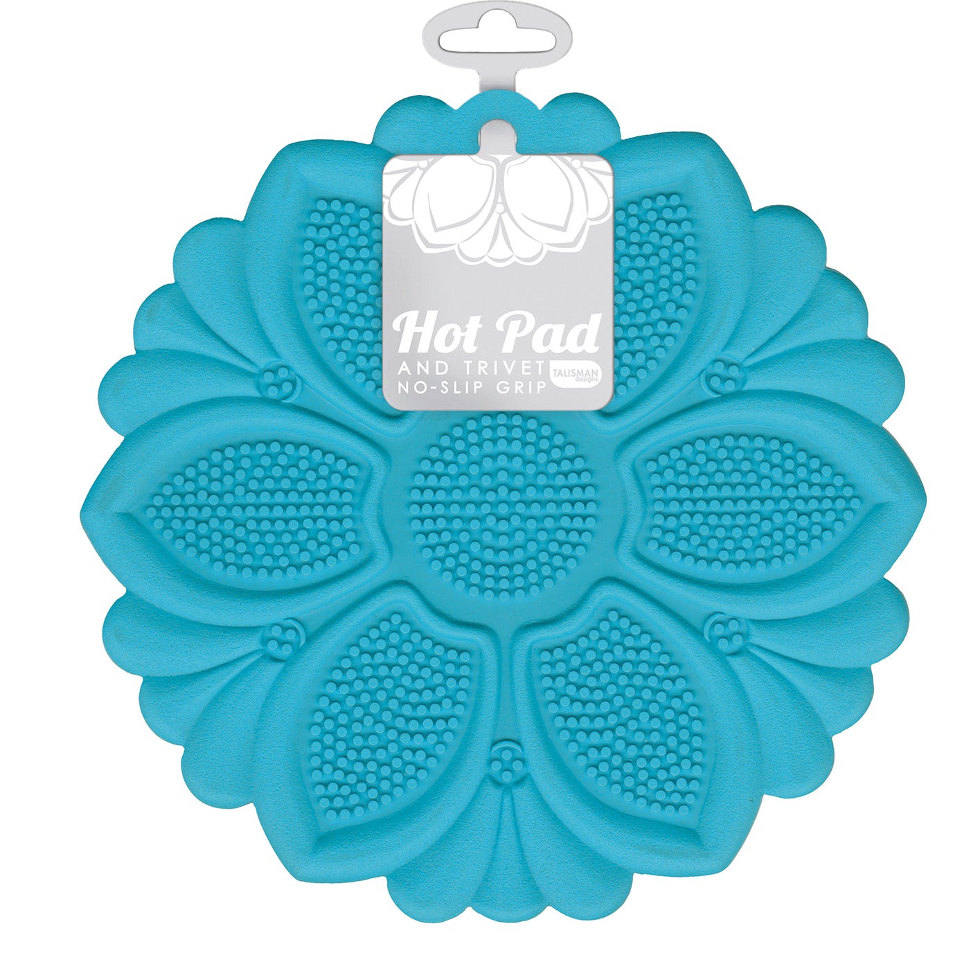 Talisman Designs Silicone Nonslip Grip Silicone Hot Pad & Trivet, Set of 1, Sky Blue