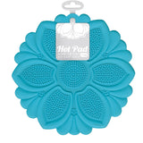 Talisman Designs Silicone Nonslip Grip Silicone Hot Pad & Trivet, Set of 1, Sky Blue