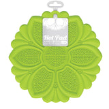 Talisman Designs Silicone Nonslip Grip Silicone Hot Pad & Trivet, Set of 1, Green