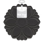 Talisman Designs Silicone Nonslip Grip Silicone Hot Pad & Trivet, Set of 1, Black