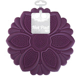 Talisman Designs Silicone Nonslip Grip Silicone Hot Pad & Trivet, Set of 1, Purple