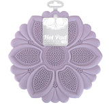 Talisman Designs Silicone Nonslip Grip Silicone Hot Pad & Trivet, Set of 1, Lavender