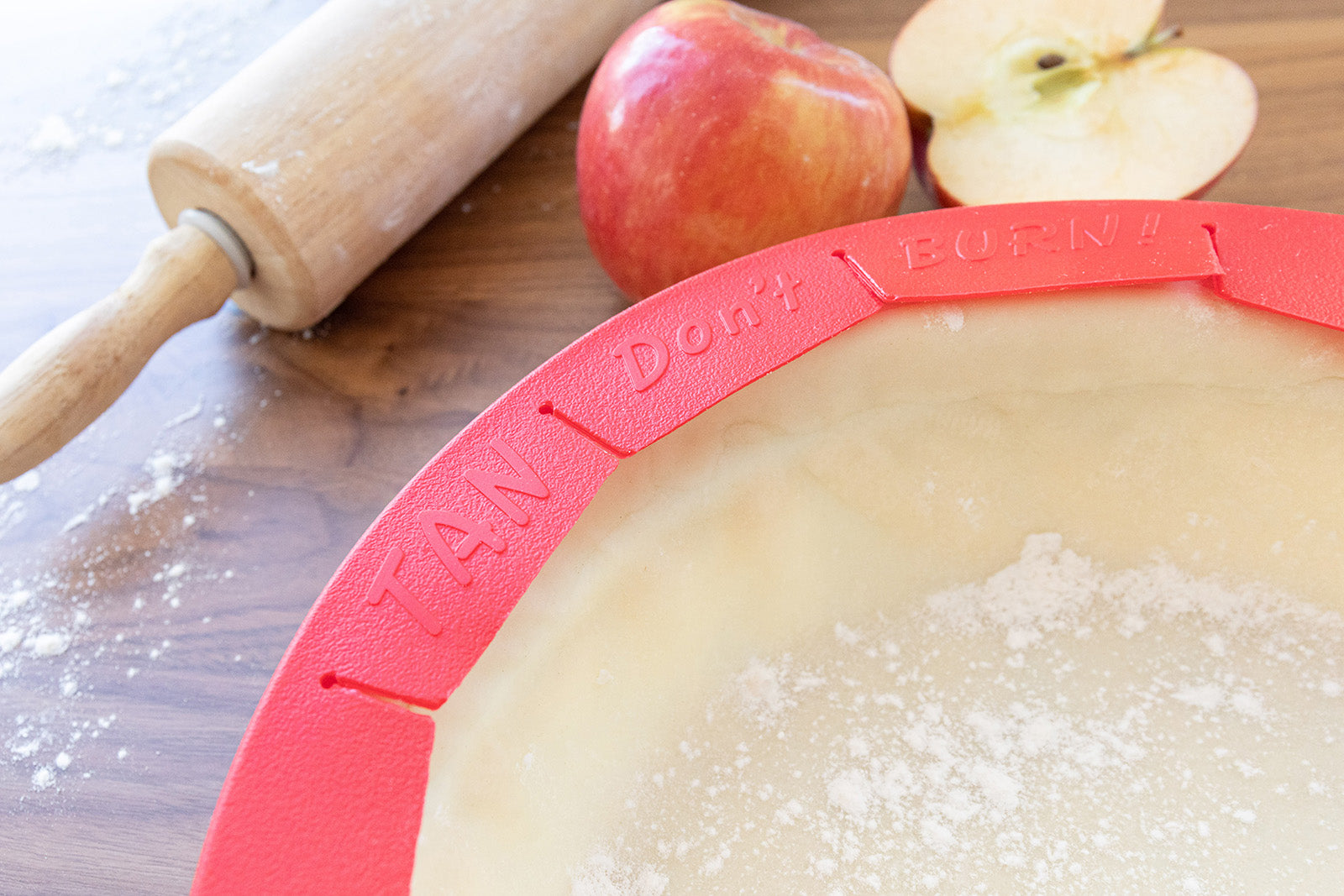 Talisman Designs Silicone Adjustable Pie Shield, 8 to 11.5 inches, Red