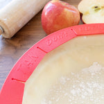 Talisman Designs Silicone Adjustable Pie Shield, 8 to 11.5 inches, Red