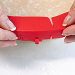 Talisman Designs Silicone Adjustable Pie Shield, 8 to 11.5 inches, Red