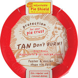 Talisman Designs Silicone Adjustable Pie Shield, 8 to 11.5 inches, Red