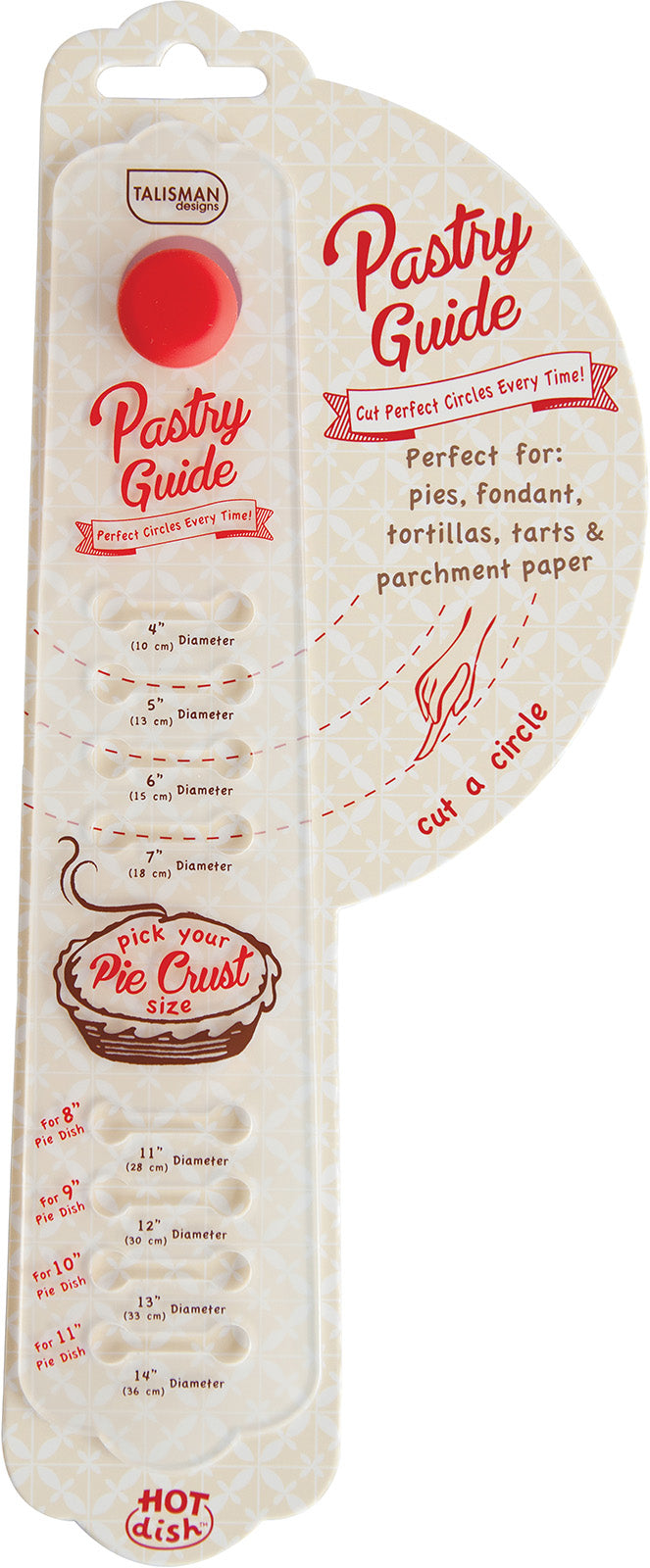 Talisman Designs Perfectly Round Pie Dough Cutting Pastry Guide