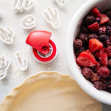 Talisman Designs Pastry Wheel Pie Crust Decorator, Red