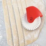 Talisman Designs Pastry Wheel Pie Crust Cutter, Red