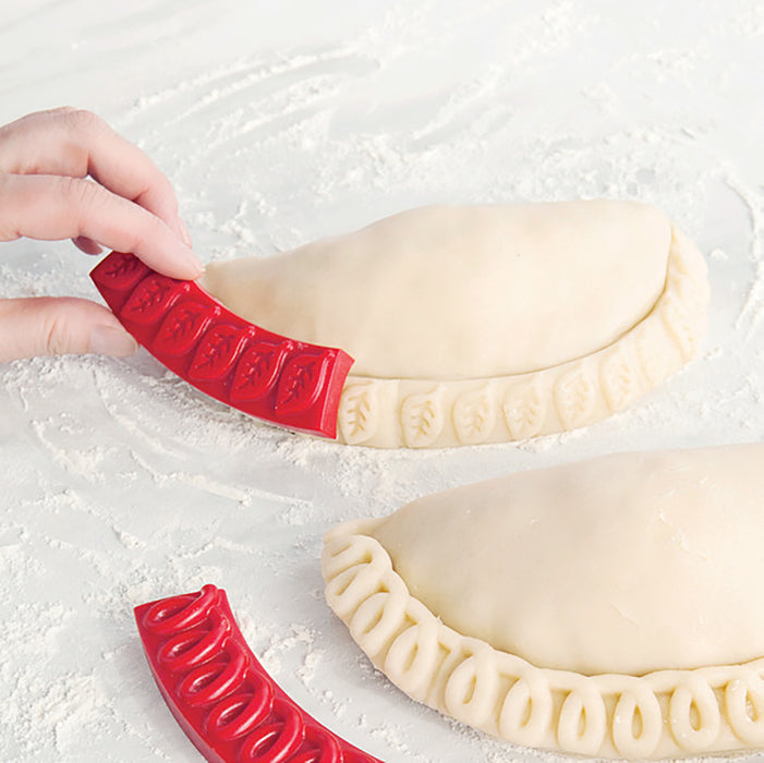 Talisman Designs Pie Crust Pastry Stamps and Embossers, Set of 3, Red