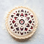 Talisman Designs Pie Top Cutter for 10 inch Pies, Mandala, Red