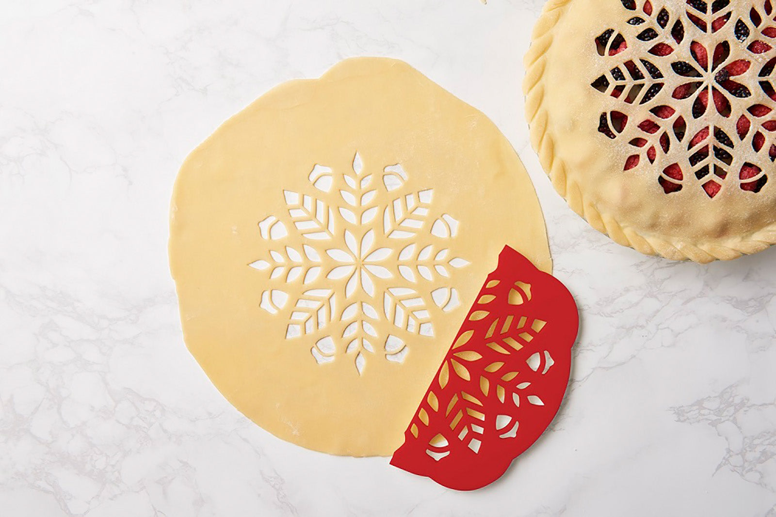 Talisman Designs Pie Top Cutter for 10 inch Pies, Autumn, Red