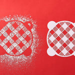 Talisman Designs Multi-Use Baking Stencils, Plaid Design, Set of 4 sizes, 3.5 inch, 5 inch, 8 inch, & 10 inch, White