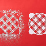 Talisman Designs Multi-Use Baking Stencils, Plaid Design, Set of 4 sizes, 3.5 inch, 5 inch, 8 inch, & 10 inch, White