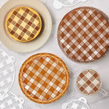 Talisman Designs Multi-Use Baking Stencils, Plaid Design, Set of 4 sizes, 3.5 inch, 5 inch, 8 inch, & 10 inch, White