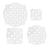 Talisman Designs Multi-Use Baking Stencils, Plaid Design, Set of 4 sizes, 3.5 inch, 5 inch, 8 inch, & 10 inch, White
