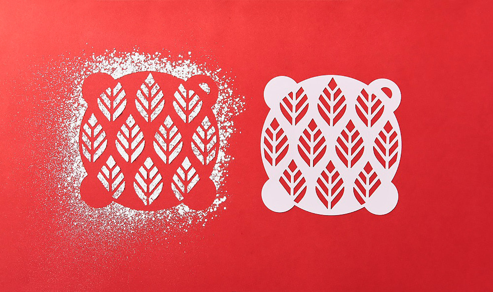 Talisman Designs Multi-Use Baking Stencils, Autumn Design, Set of 4 sizes, 3.5 inch, 5 inch, 8 inch, & 10 inch, White