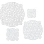 Talisman Designs Multi-Use Baking Stencils, Autumn Design, Set of 4 sizes, 3.5 inch, 5 inch, 8 inch, & 10 inch, White