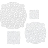 Talisman Designs Multi-Use Baking Stencils, Autumn Design, Set of 4 sizes, 3.5 inch, 5 inch, 8 inch, & 10 inch, White