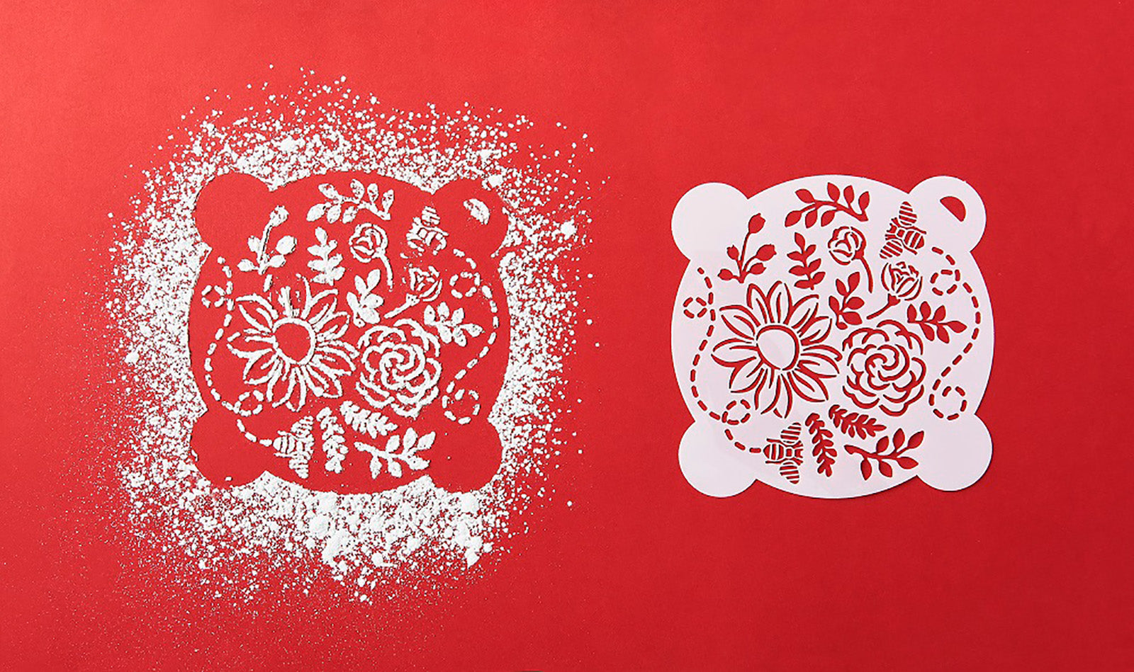 Talisman Designs Multi-Use Baking Stencils, Honey Bee Design, Set of 4 sizes, 3.5 inch, 5 inch, 8 inch, & 10 inch, White