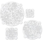 Talisman Designs Multi-Use Baking Stencils, Honey Bee Design, Set of 4 sizes, 3.5 inch, 5 inch, 8 inch, & 10 inch, White