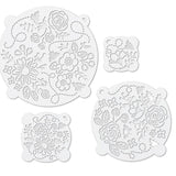 Talisman Designs Multi-Use Baking Stencils, Honey Bee Design, Set of 4 sizes, 3.5 inch, 5 inch, 8 inch, & 10 inch, White