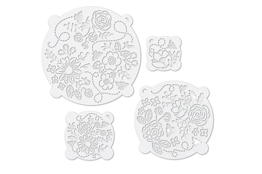 Talisman Designs Multi-Use Baking Stencils, Honey Bee Design, Set of 4 sizes, 3.5 inch, 5 inch, 8 inch, & 10 inch, White