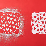 Talisman Designs Multi-Use Baking Stencils, Hearts Design, Set of 4 sizes, 3.5 inch, 5 inch, 8 inch, & 10 inch, White